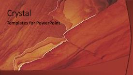  Presentation with eroding - PPT theme featuring edges of eroding sandstone layers background and a red colored foreground