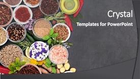  Presentation with edible oil - Colorful slide deck enhanced with edible flowers and olive oil backdrop and a dark gray colored foreground