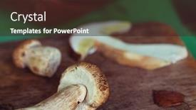  Presentation with fall season - Cool new presentation theme with edible mushrooms in the kitchen backdrop and a wine colored foreground