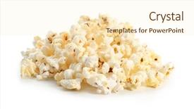  Presentation with popcorn - Slides featuring edible oil - pile of popcorn on white background and a cream colored foreground