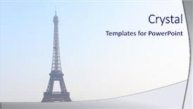  Presentation with paris for birthday - Slides having edifice - eiffel tower in paris copyspace background and a sky blue colored foreground