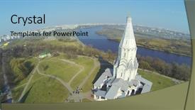  Presentation with orthodox - Cool new PPT layouts with edifice of church of ascension backdrop and a light blue colored foreground