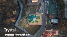  Presentation with city church - PPT theme enhanced with st andrew's church background and a dark gray colored foreground