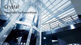  Presentation with elevator - Beautiful presentation theme featuring edify - elevator to success backdrop and a light blue colored foreground