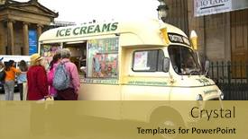 Presentation with ice cream truck - Theme having edinburgh-august-8-2015-people background and a yellow colored foreground