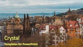  Presentation with scotland - Cool new slide deck with edinburgh-capital-of-scotland backdrop and a tawny brown colored foreground