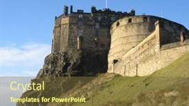  Presentation with scotland - Audience pleasing PPT theme consisting of edinburgh castle scotland backdrop and a tawny brown colored foreground