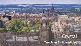  Presentation with hill - Amazing slide deck having edinburgh castle with cityscape backdrop and a gray colored foreground