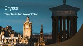  Presentation with united kingdom - Presentation featuring edinburgh-city-skyline-from-calton background and a ocean colored foreground