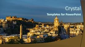  Presentation with united kingdom - Audience pleasing PPT layouts consisting of edinburgh-city-skyline-from-calton backdrop and a ocean colored foreground