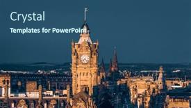  Presentation with united kingdom - Audience pleasing slides consisting of edinburgh-city-skyline-from-calton backdrop and a ocean colored foreground