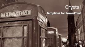  Presentation with united - Presentation with edinburgh-city-street-view background and a tawny brown colored foreground