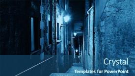  Presentation with united kingdom - Colorful theme enhanced with edinburgh-city-street-view backdrop and a ocean colored foreground