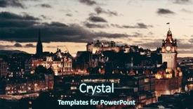  Presentation with view of rotterdam city - Slide deck enhanced with edinburgh city view at night background and a wine colored foreground