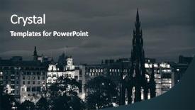  Presentation with view of rotterdam city - PPT theme featuring edinburgh city view with scott background and a dark gray colored foreground