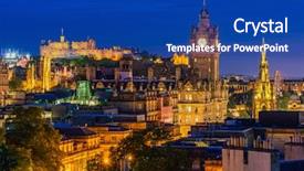  Presentation with hill - Beautiful PPT layouts featuring edinburgh cityscape from calton hill backdrop and a ocean colored foreground
