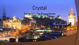  Presentation with hill - Audience pleasing slide deck consisting of edinburgh cityscape from calton hill backdrop and a light blue colored foreground