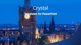  Presentation with hill - Colorful theme enhanced with edinburgh cityscape from calton hill sunset dusk edinburgh scotland uk backdrop and a teal colored foreground