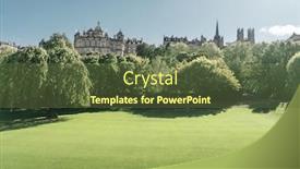  Presentation with princess - Beautiful presentation design featuring edinburgh-scotland-from-princess-street backdrop and a tawny brown colored foreground