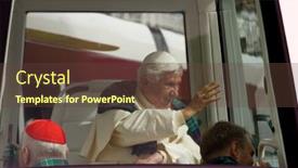  Presentation with pope - PPT theme enhanced with edinburgh-scotland-uk-september-16 background and a tawny brown colored foreground