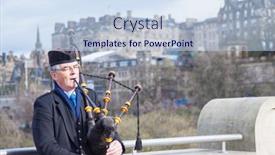  Presentation with scotland - Audience pleasing PPT theme consisting of edinburgh-scotland-united-kingdom-april backdrop and a light blue colored foreground