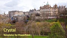  Presentation with nashville skyline - Slide set enhanced with edinburgh skyline with garden scotland background and a tawny brown colored foreground