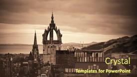  Presentation with united - Presentation design consisting of edinburgh-st-giles-cathedral background and a tawny brown colored foreground