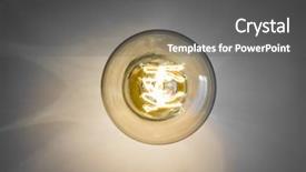  Presentation with glowing light bulb light bulb - Presentation theme with edison - close up of vintage glowing background and a dark gray colored foreground