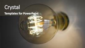  Presentation with glowing light bulb light bulb - Presentation design having edison - close up of vintage glowing background and a dark gray colored foreground