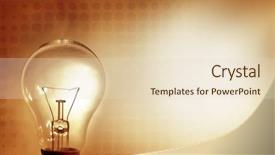  Presentation with glowing light bulb light bulb - Amazing PPT layouts having edison - light bulb glowing advertising copy backdrop and a lemonade colored foreground