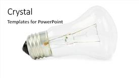  Presentation with realistic - Cool new slides with edison - light bulb isolated on white backdrop and a white colored foreground