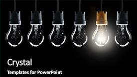  Presentation with light bulbs - PPT layouts featuring edison - light bulbs in row background and a black colored foreground
