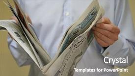  Presentation with news - PPT theme consisting of  background and a  colored foreground