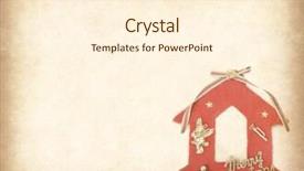  Presentation with christmas cars - PPT theme with editable ornaments - house of christmas card background and a cream colored foreground