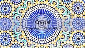  Presentation with moroccan - PPT layouts enhanced with editable ornaments - image of a moroccan mosaic background and a light blue colored foreground