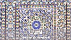  Presentation with moroccan - Presentation featuring editable ornaments - image of a moroccan mosaic background and a gray colored foreground