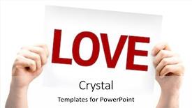  Presentation with love and care - Slides having editable valintines - love card isolated on white background and a pink colored foreground