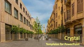  Presentation with middle east - Cool new presentation design with editorial - beirut souks capital city backdrop and a tawny brown colored foreground