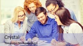  Presentation with office images - Beautiful PPT theme featuring editorial - business office and startup concept backdrop and a teal colored foreground