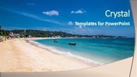  Presentation with sri lanka - Slides having editorial - wonderful sand beach of unawatuna background and a ocean colored foreground