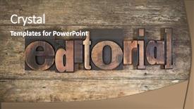  Presentation with blocks - Slide deck with editorial set with vintage letterpress background and a violet colored foreground