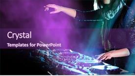  Presentation with edm - Colorful theme enhanced with edm - dj mixes the track backdrop and a violet colored foreground