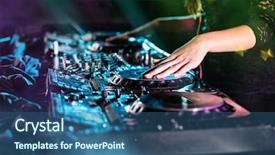  Presentation with edm - Audience pleasing presentation theme consisting of edm - dj mixes the track backdrop and a ocean colored foreground