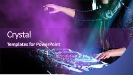  Presentation with party - Cool new presentation with edm - dj mixes the track backdrop and a violet colored foreground