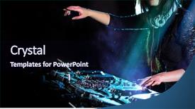  Presentation with edm - Colorful presentation design enhanced with edm - dj mixes the track backdrop and a wine colored foreground