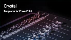  Presentation with edm - Theme enhanced with edm - studio digital sound board background and a black colored foreground