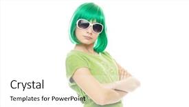  Presentation with earth science green and white - PPT theme consisting of kindness text on papers background and a black colored foreground.