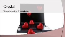  Presentation with edu - Amazing PPT theme having edu - laptop computer isolated on white backdrop and a white colored foreground