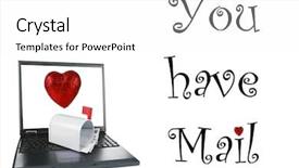  Presentation with edu - Amazing presentation theme having edu - laptop computer with a mail backdrop and a white colored foreground