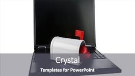  Presentation with edu - Audience pleasing PPT theme consisting of edu - laptop computer with a mail backdrop and a dark gray colored foreground